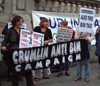 Crumlin anti bin tax campaign banner