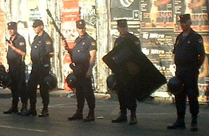 National Police at Seville protests