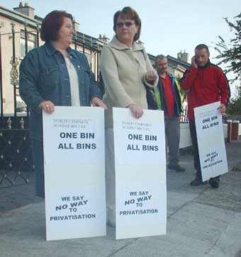 Bin tax protesters