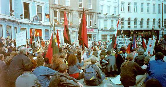 Anti war Sit down protest