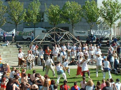 Dancers at hope carnival Wood Quay