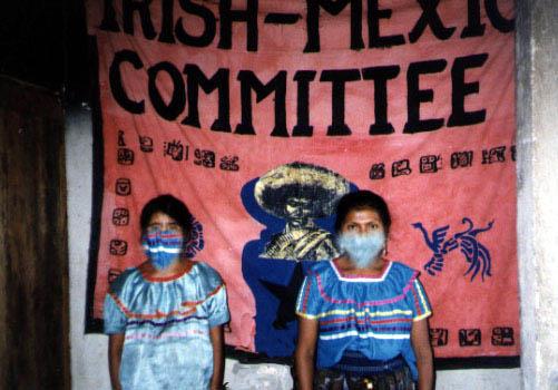 Irish Mexico Group banner in Chiapas