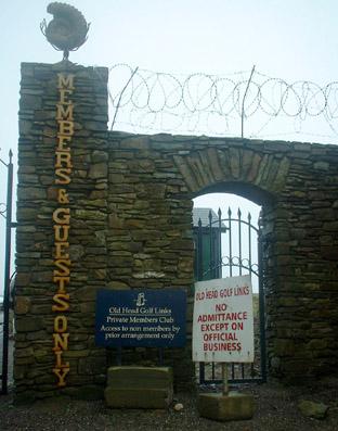 Members only at the golf course